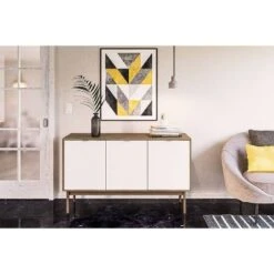 Sienna Sideboard Walnut/White - Polifurniture -Baxton Home Shop GUEST c08af634 ffa9 42e5 a80a ae792d8e94f5