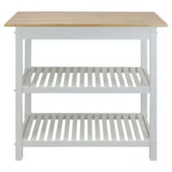 Kitchen Island With Two Shelves - Flora Home -Baxton Home Shop GUEST c0ea8193 3819 41a7 8c89 64d60a1d8bbf