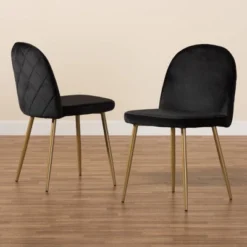 2pc Fantine Metal Dining Chair Set - Baxton Studio -Baxton Home Shop GUEST c292fdea f6a7 45cf 9792 3a8fd84e5823