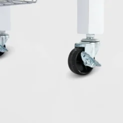 Hennington Kitchen Cart With Stainless Steel Top White - Boraam -Baxton Home Shop GUEST c40bb3cf 624d 4142 8ff1 5a7dbc8b8a7a