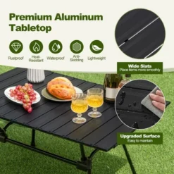 Costway Heavy-Duty Aluminum Camping Table, Folding Outdoor Picnic Table With Carrying Bag 17 Costway Heavy-Duty Aluminum Camping Table, Folding Outdoor Picnic Table With Carrying Bag -Baxton Home Shop GUEST c4efbb52 c062 4036 8e02 e758fe2d3515