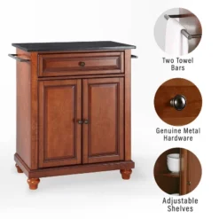 Cambridge Granite Top Portable Kitchen Island/Cart Cherry/Black - Crosley -Baxton Home Shop GUEST c4fad355 be57 4af3 bdb3 bba5cc8c14d9
