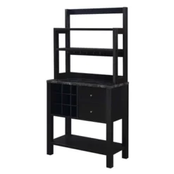 Newport 2 Drawer Serving Bar With Wine Rack And Shelves - Breighton Home -Baxton Home Shop GUEST c5cfc72d 5b3c 412c 9b90 30725e3f79fb
