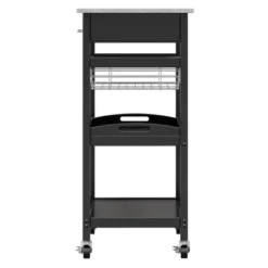 Julia Granite Top Kitchen Cart Wood/Black - Winsome -Baxton Home Shop GUEST c6049944 853c 40f1 83ea 92ca2ed1b396