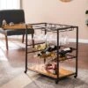 Maresal Bar Cart Black/Natural - Aiden Lane -Baxton Home Shop GUEST c6f9a6cd 46d6 4612 b037 2269fe92af09