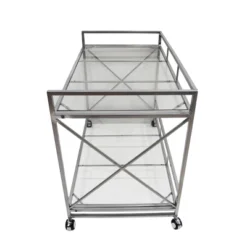 Ignatius Industrial Modern Bar Cart Silver - Christopher Knight Home -Baxton Home Shop GUEST c74d1628 58c4 46a8 bc14 f1c0f418aae9
