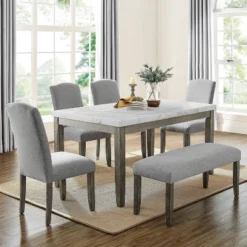 19" Set Of 2 Emily Side Chairs White/Gray - Steve Silver -Baxton Home Shop GUEST c7d32b1f b73f 4f38 a550 2ab5c8e9e7da