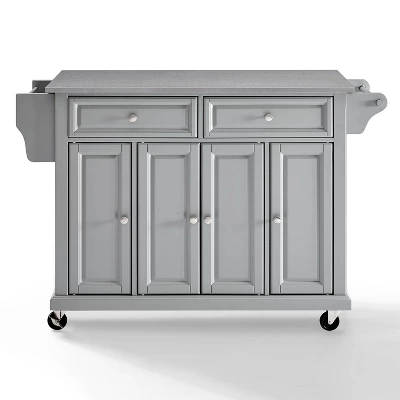 Stainless Steel Top Kitchen Cart/Island Vintage Gray - Crosley 3 Stainless Steel Top Kitchen Cart/Island Vintage Gray - Crosley