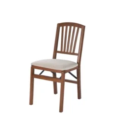 2pc Slat Back Folding Chairs Fruitwood - Stakmore -Baxton Home Shop GUEST c8671e1c 8e58 461b 88e6 46f1b3dd67bb