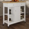 Kitchen Island With Drawers – Rolling Cart With Locking Casters – Use As Coffee Bar, Microwave Stand, Or Shelves For Storage By Lavish Home (White) -Baxton Home Shop GUEST c8c454a4 0c59 40ca 9f79 0782a1d9f4a1