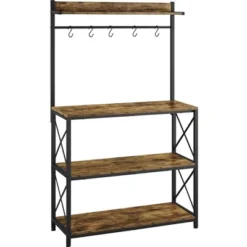 Yaheetech 4-Tier Kitchen Storage Rack With 5 S Hooks -Baxton Home Shop GUEST c8dc3b54 bf03 4155 8a00 2ed0b43c9d44