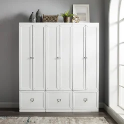 3pc Harper Entryway Pantry Closets White - Crosley -Baxton Home Shop GUEST c907a54f c019 41f9 afd8 9dcc5a9433ef