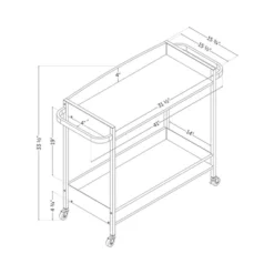 City Life Bar Cart With Wine Glass Rack - South Shore -Baxton Home Shop GUEST c936530a 2e74 40ae bd87 3b0926a7b34c