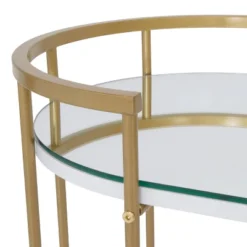 Pavillion 2 Tier Oval Bar Serving Cart Shelves With Glass Mirror Gold - Studio Designs -Baxton Home Shop GUEST c9a4e308 e1cb 48fe 9c14 3ab4f7016cda