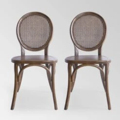 Set Of 2 Chrystie Rattan Dining Chair - Christopher Knight Home -Baxton Home Shop GUEST c9ce5c09 3d6a 416a b182 a2a94265316c