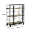 Colwill Modern Industrial Handcrafted Mango Wood Kitchen Cart With Wheels Natural/Black - Christopher Knight Home -Baxton Home Shop GUEST c9d9d214 b239 45b7 9f5e 82891c41c011
