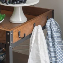 Austin Kitchen Cart Metal/Wood - Linon 20 Austin Kitchen Cart Metal/Wood - Linon -Baxton Home Shop GUEST ca127673 92ff 4aa1 b734 425461b01b25