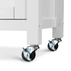 Denver Kitchen Cart White - ClickDecor -Baxton Home Shop GUEST ca6a7314 1fdd 49f6 a674 d3cea0ad0420