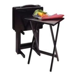 5pc Alex Snack Table Set - Black - Winsome
