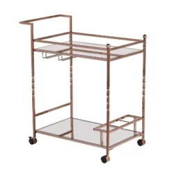 Iverson Metal Mirrored Bar Cart - Aiden Lane -Baxton Home Shop GUEST cb0fc555 fb5d 47ab ba61 5d805fc900fc