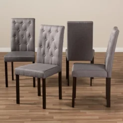 Set Of 4 Gardner Finished Dining Chairs Gray/Dark Brown - Baxton Studio -Baxton Home Shop GUEST cba13b8c a0ae 4762 8339 89e823f0102a