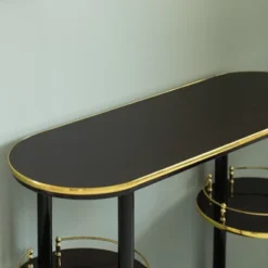 Fabulaxe Set Of 2 Pieces, Bartender Serving Display Station, Bar Console Working Counter With Open Shelves, Wood Bar Console Island -Baxton Home Shop GUEST cbc6f3d2 9461 4f6a a24b ba31560d84e0