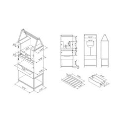 Meluse Multi Storage Wine Cabinet Light Hickory - HOMES: Inside + Out -Baxton Home Shop GUEST cbf84a67 da8f 46a7 b0fc 4665537113fe