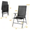 Costway 4PCS Patio Folding Dining Chair Recliner Adjustable Black -Baxton Home Shop GUEST cd170058 231d 4a0c a08a 5f18b9c2fa0a