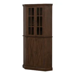 Home Source Enclosed Charcoal Corner Cabinet -Baxton Home Shop GUEST cd5214a5 cd31 43b3 a10b a70aeb12cdd3