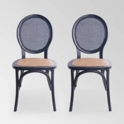 Set Of 2 Chittenden Rattan Dining Chair - Christopher Knight Home -Baxton Home Shop GUEST cdd4a47a e33a 4d06 88d0 0850baa81aec