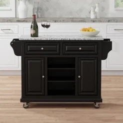 Glenwillow Home Kitchen Cart With Locking Casters -Baxton Home Shop GUEST cdeece10 165a 4b99 9946 7fdee82a8356