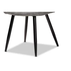 4pc Astrid Leather Upholstered Metal Dining Chairs - Baxton Studio -Baxton Home Shop GUEST cf19f187 9a7f 4cd9 8df4 2cc319ec2886