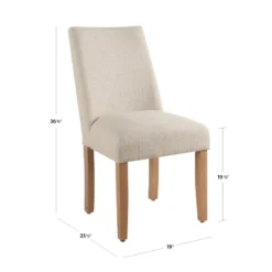 Marin Curved Back Dining Chair Stain Resistant Textured Linen - HomePop -Baxton Home Shop GUEST cff34657 cc25 4991 9b6f 6af26ca2112f