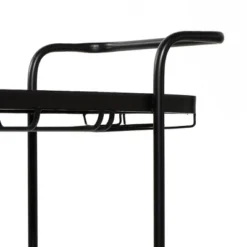 Contemporary Metal Bar Cart Black - Olivia & May -Baxton Home Shop GUEST d0df8cc9 3b25 479a 8bb6 e3d0d93b9ea0