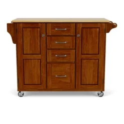 Create - A - Cart Kitchen Cart With Natural Top Cherry - Homestyles -Baxton Home Shop GUEST d0fe94bc 9225 4e22 81e0 5ade987c0fb0