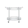 37" Jinx Clear Glass Serving Cart Chrome Finish - Acme Furniture