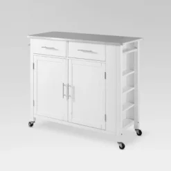 Full Savannah Stainless Steel Top Kitchen Island Cart - Crosley -Baxton Home Shop GUEST d1b4fca1 3253 4b35 9180 c6444c6fe653