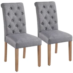 Yaheetech 2pcs Classic Fabric Upholstered Dining Chair Kitchen Chair -Baxton Home Shop GUEST d26386c8 c76a 45da b46b 3d266a9edc87