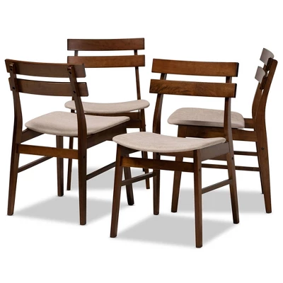 Set Of 4 Devlin Upholstered Wood Dining Chairs - Baxton Studio 7 Set Of 4 Devlin Upholstered Wood Dining Chairs - Baxton Studio - Image 5