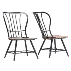 Longford Industrial Dining Chair (Set Of 2) - Baxton Studio -Baxton Home Shop GUEST d3e0fbe7 c8bb 4f1a bb8b d1db0ac52c50