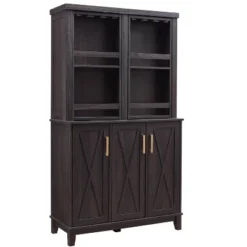 Home Source Home Bar Cabinet Rotating Wine Rack -Baxton Home Shop GUEST d3ffdd5e 0f73 458f aea0 4ac005a71429
