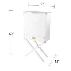 Claude Tall Bar Cabinet With Storage White/Gold - Aiden Lane -Baxton Home Shop GUEST d415a16f c9a5 4e41 be14 649f229d2928