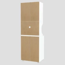 1 Drawer Kitchen/Microwave Storage Cabinet With Open Space White - Inval -Baxton Home Shop GUEST d4480109 e422 4398 996e 908121447457