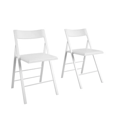 Cosco 2pk Modern Slim Line Vinyl Padded Folding Chairs 13 Cosco 2pk Modern Slim Line Vinyl Padded Folding Chairs - Image 11