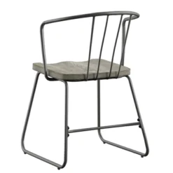 Set Of 2 Nowell Iron Dining Chairs Gray - Inspire Q -Baxton Home Shop GUEST d6038bc8 daa8 4d45 99c6 e974cbdca172