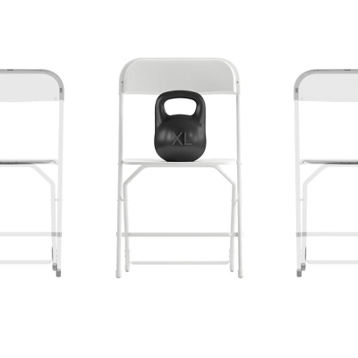 Emma And Oliver 4 Pack Of All-Weather, Extra Wide Contoured Plastic Folding Chairs With Metal Frame And 650 Lb. Static Weight Capacity 18 Emma And Oliver 4 Pack Of All-Weather, Extra Wide Contoured Plastic Folding Chairs With Metal Frame And 650 Lb. Static Weight Capacity - Image 16