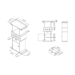 Bluford Mini Bar Chestnut Brown - MiBasics -Baxton Home Shop GUEST d72b8796 6abb 4d73 a738 0d4018537b85
