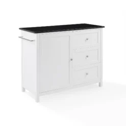 Soren Granite Top Kitchen Island/Cart Black/White - Crosley -Baxton Home Shop GUEST d8b3047b cc85 459b 8cab 8f30ba030721