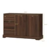 Costway Buffet Sideboard Cupboard Cabinet Console Table W/ 3 Drawers & Adjustable Shelf -Baxton Home Shop GUEST d8d9b741 2453 4485 a54a d19cadaf88f3