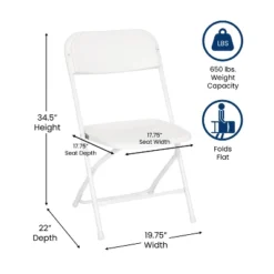 Emma And Oliver 4 Pack Of All-Weather, Extra Wide Contoured Plastic Folding Chairs With Metal Frame And 650 Lb. Static Weight Capacity 28 Emma And Oliver 4 Pack Of All-Weather, Extra Wide Contoured Plastic Folding Chairs With Metal Frame And 650 Lb. Static Weight Capacity -Baxton Home Shop GUEST d8f5876f faa8 4c26 9de6 8de450278d76